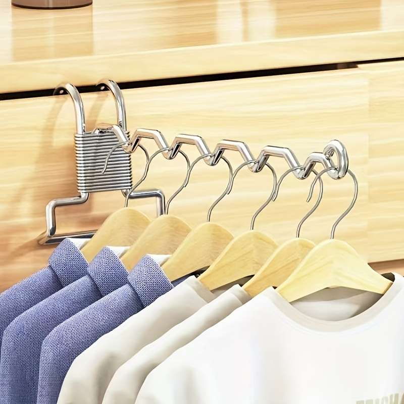 1pc Space-Saving Stainless Steel Freestanding Clothes