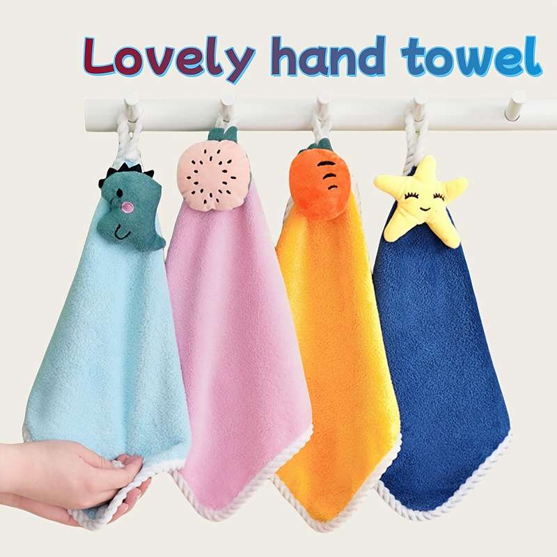 Ultra-Fine Coral Fleece Cartoon Towels