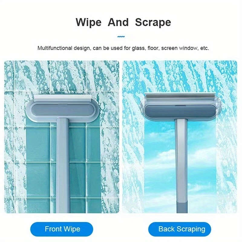 1pc Multi-Functional Window Cleaner Brush with Scraper