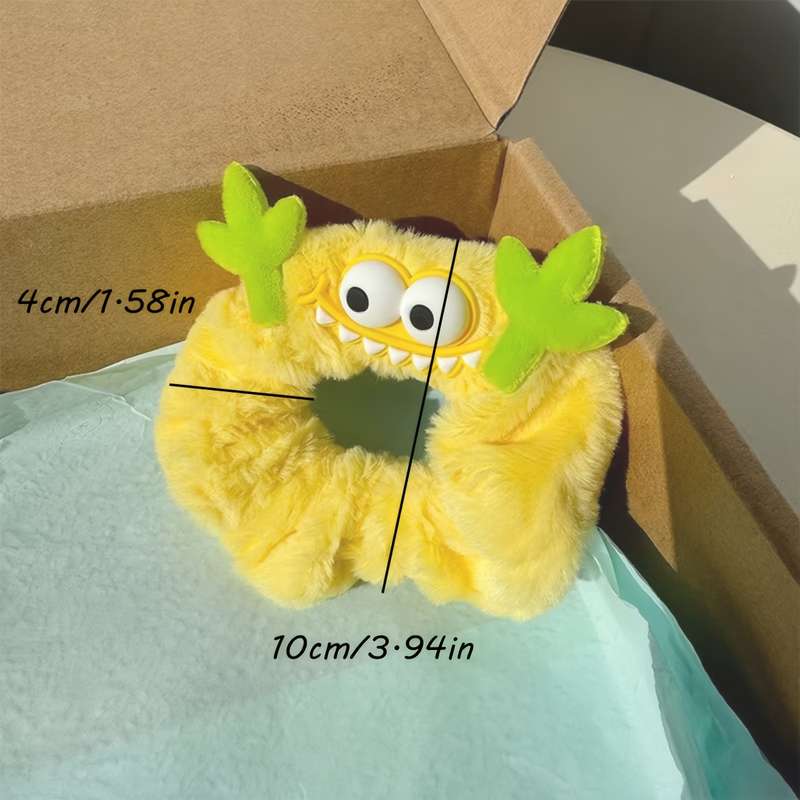 Cute Plush Monster Hair Ties Set