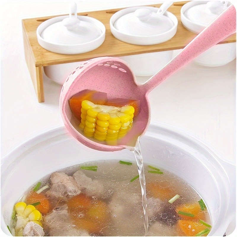 2-in-1 Long Handle Soup Spoon with Built