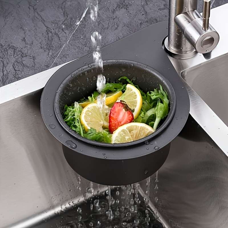 1pc Black Swan Stainless Steel Sink Strainer Basket