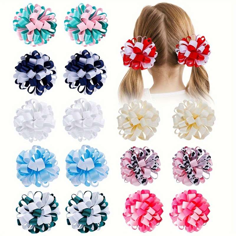 Vibrant Hydrangea Floral Hair Ties for Girls