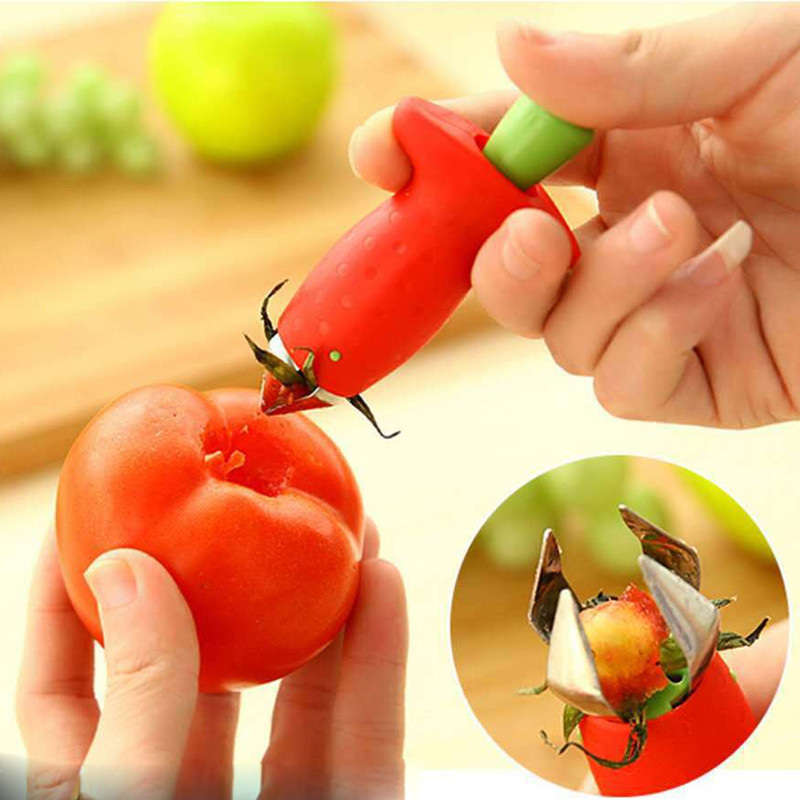 1pcs Stainless Steel Strawberry Hull Remover Set
