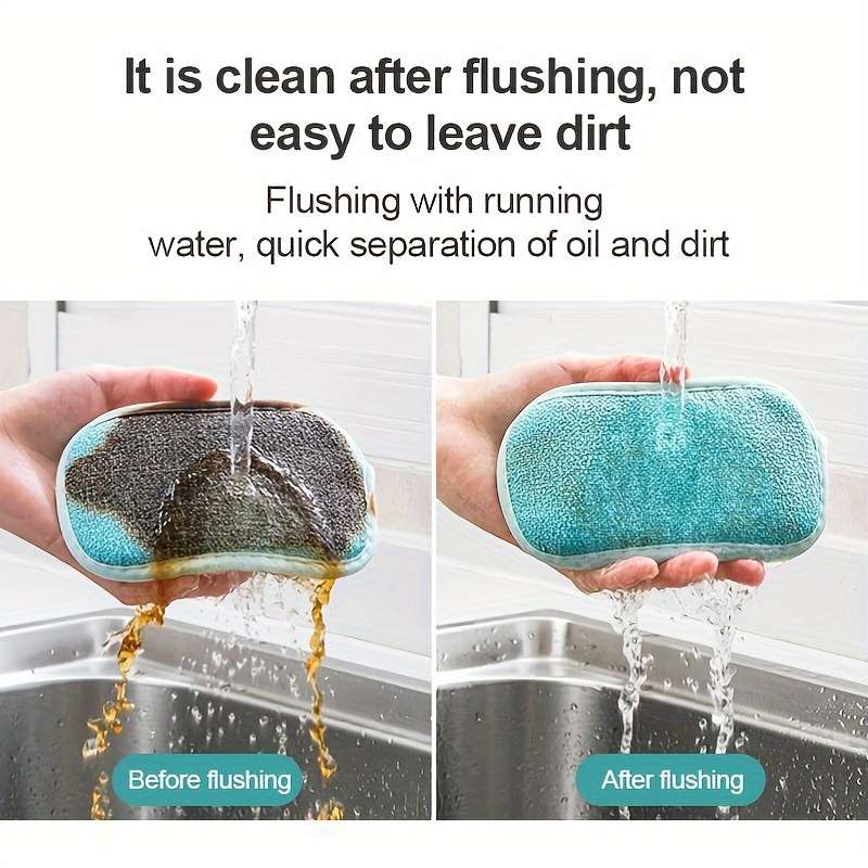 3-Pack Multi-Purpose Non-Scratch Microfiber Scrub Sponges