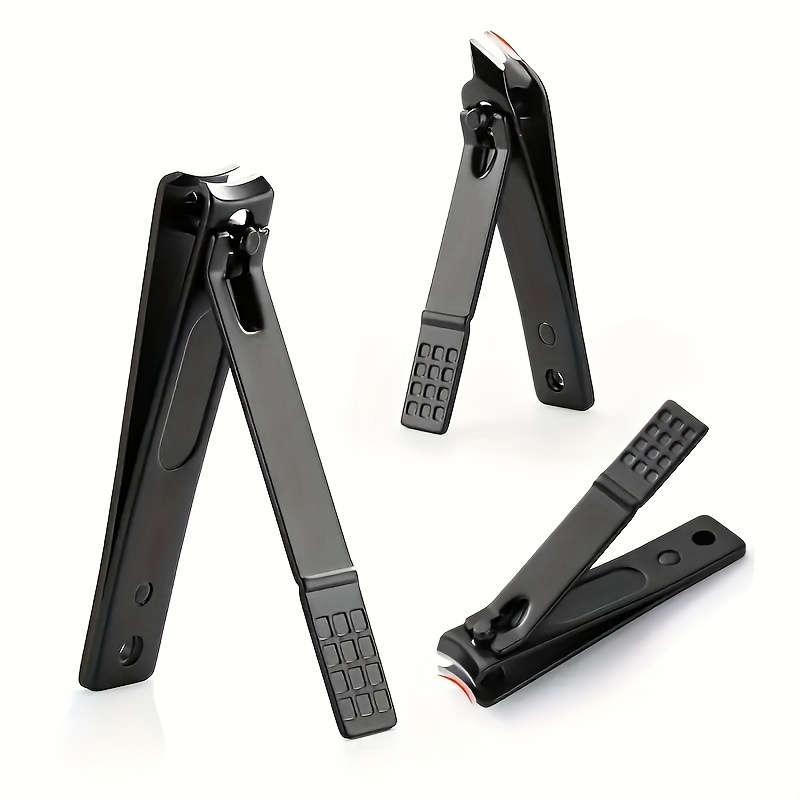 3pcs Black Stainless Steel Nail Clipper Set
