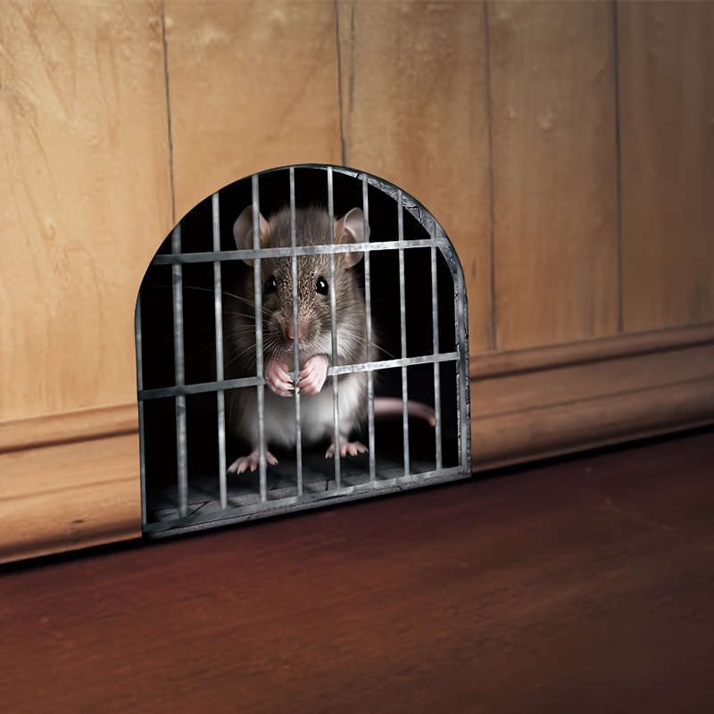 3D Realistic Rat Hole Wall Decal