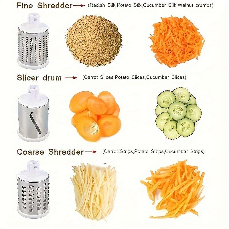 Rotary Cheese Grater And Vegetable Slicer