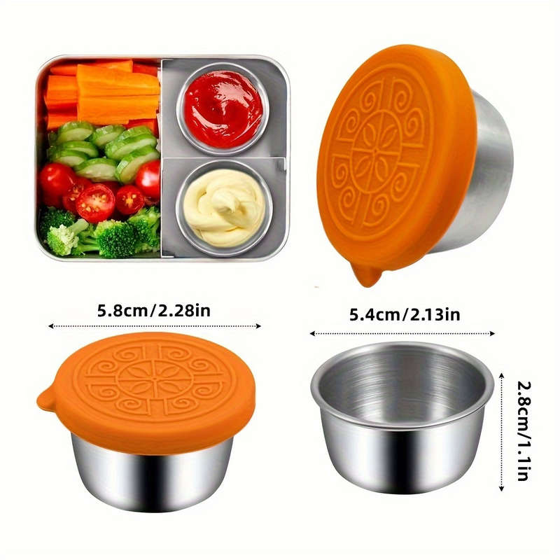 Leakproof Stainless Steel Sauce Cups