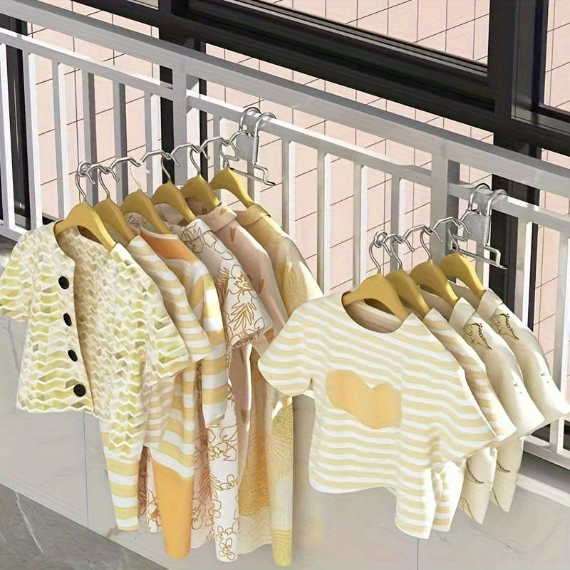Stainless Steel Coat Hanger with Detachable Hooks