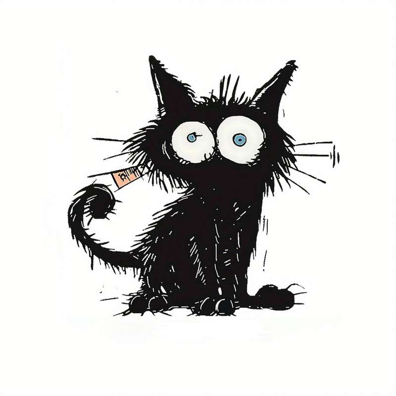 Charming Black Cat for Switch Sticker