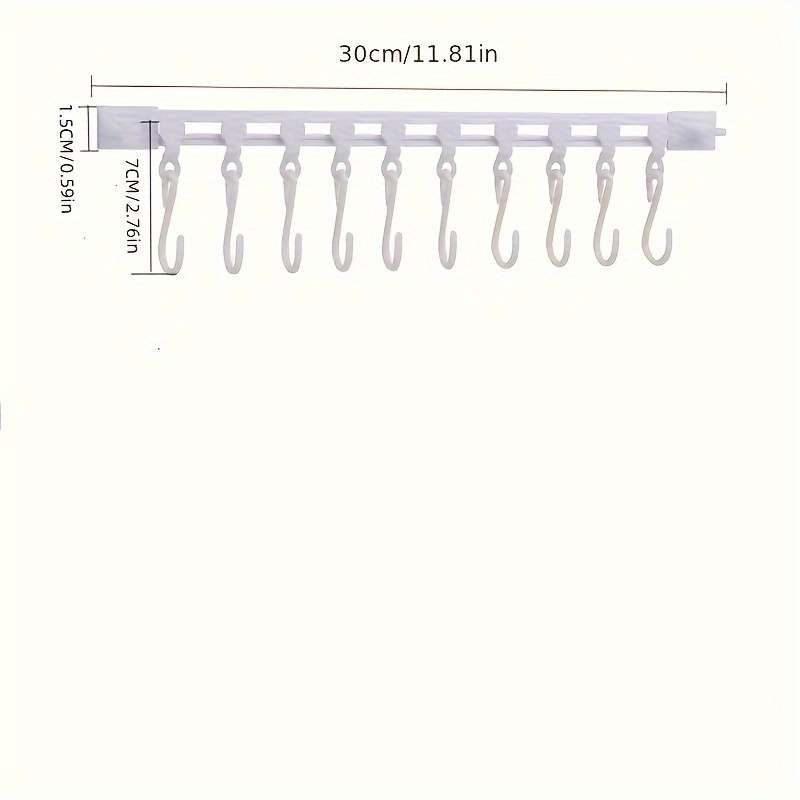 Adjustable Plastic Hanging Rack with Sliding Hooks