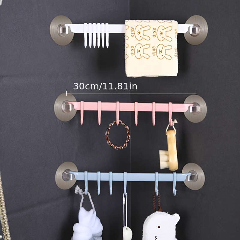Art Deco Style 6-Hook Wall Mount Towel Rack