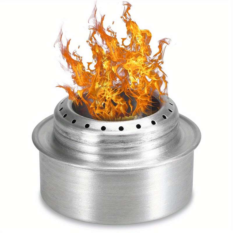 Portable Mini Aluminum Golden Alcohol Stove With Cover For Camping