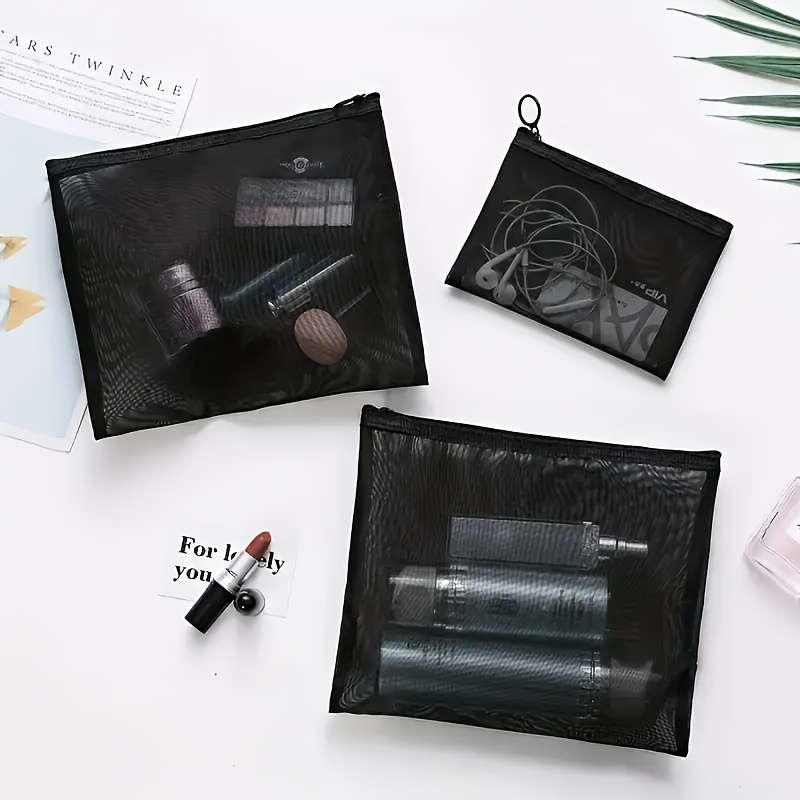 Lightweight Mesh Travel Toiletry Bag Set
