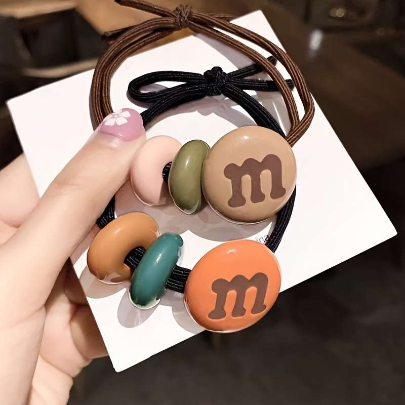 Chic Chocolate Bean Hair Ties Set