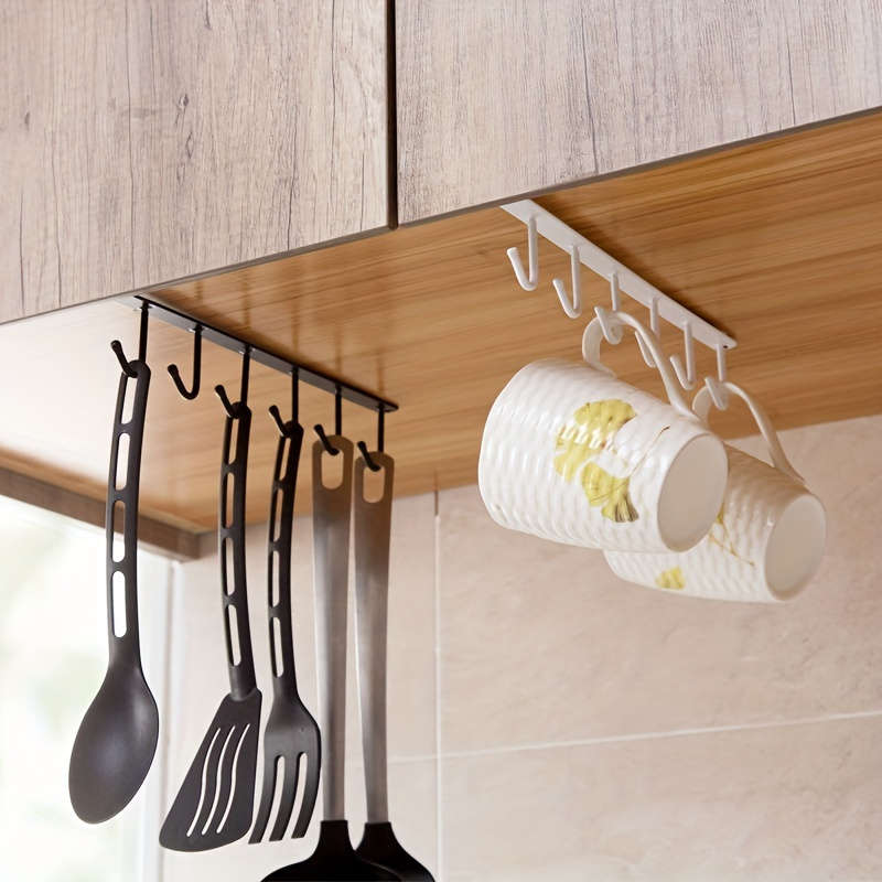 pace-Saving Kitchen Organizer with 6 Detachable Hooks