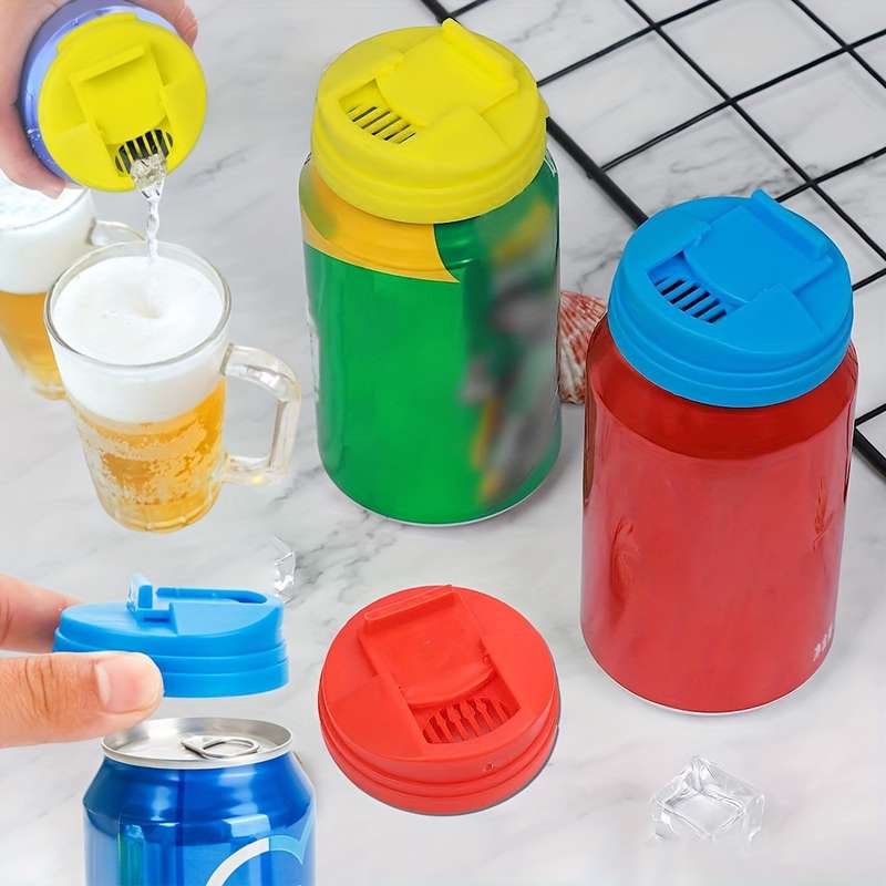 3pcs Colorful Reusable Soda Can Lids