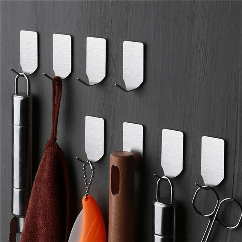 Adhesive Stainless Steel Towel Hooks Towel Racks Wall Hooks