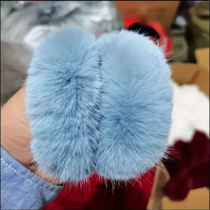 10pcs Soft Plush Hair Ties for Women