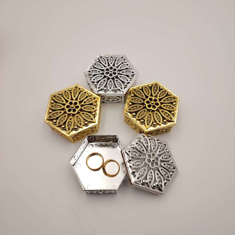 1pc Contemporary Hexagonal Jewelry Box