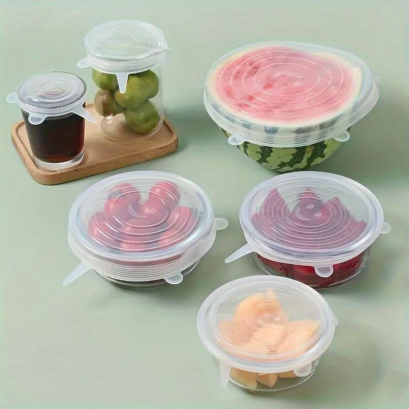 6pcs Reusable Silicone Stretch Lids