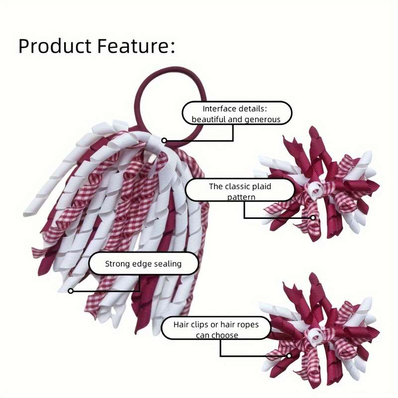 Twist Ribbon Decorative Hair Loops Elastic Ponytail Holder Hair