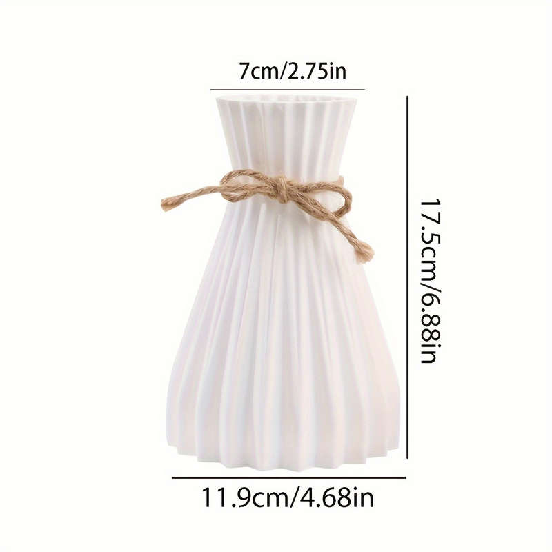 Boho-Chic Striped Plastic Vase