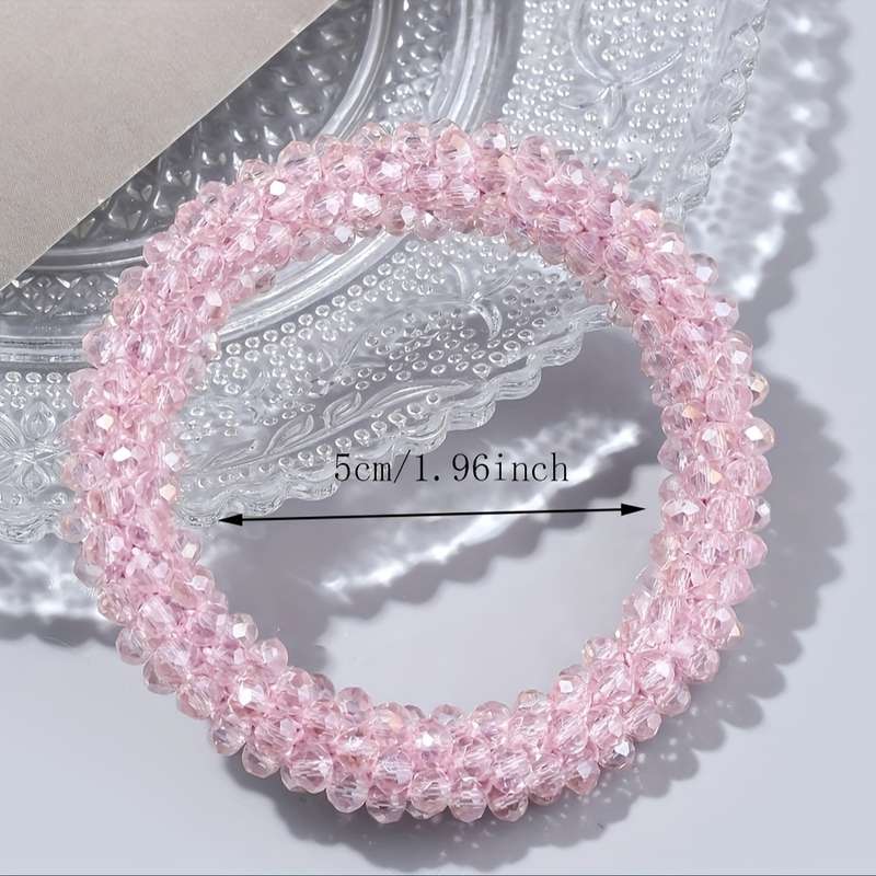 Crystal Handmade Beaded Hair Tie