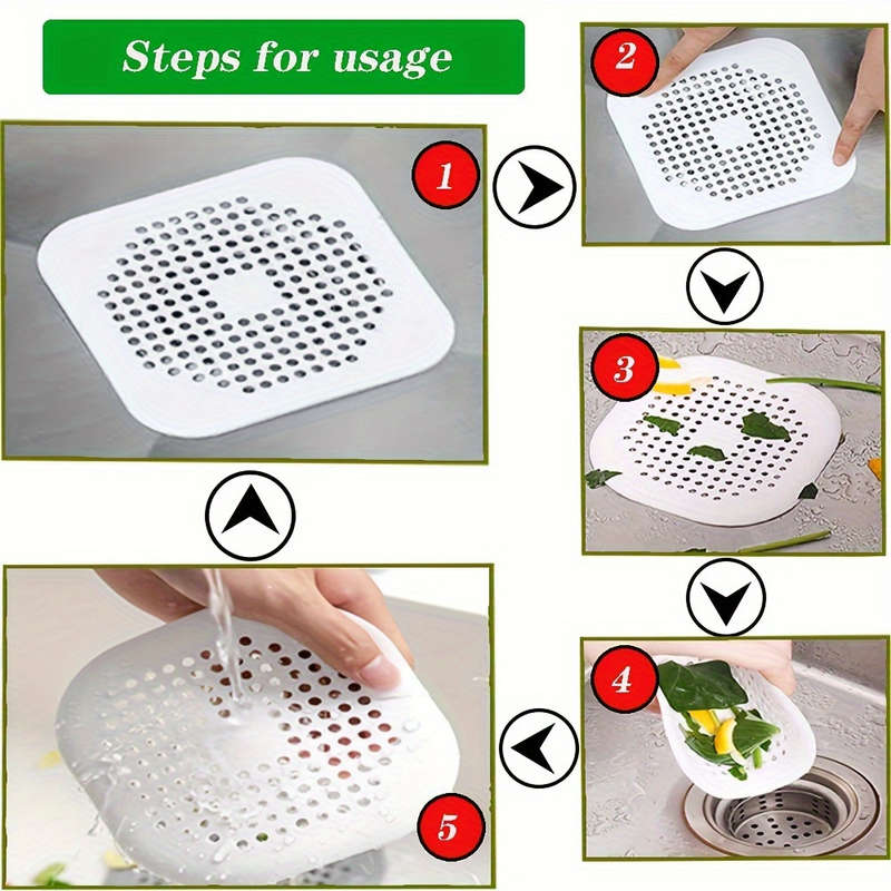 2 Silicone Drain Protector with Suction Cup