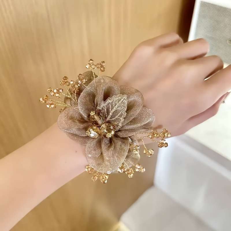 Floral Organza Scrunchie