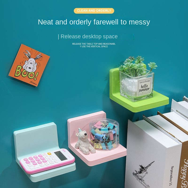 1pc Punch-Free Acrylic Wall Storage Rack