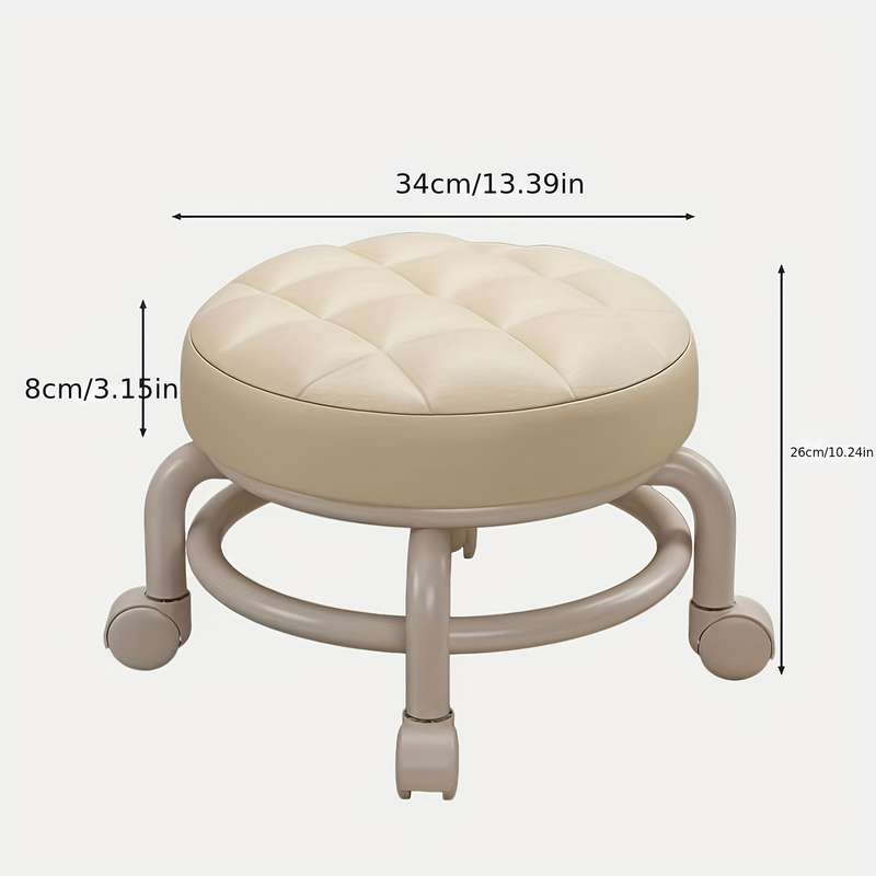 Versatile Heavy-Duty Rolling Stool with Swivel Wheels
