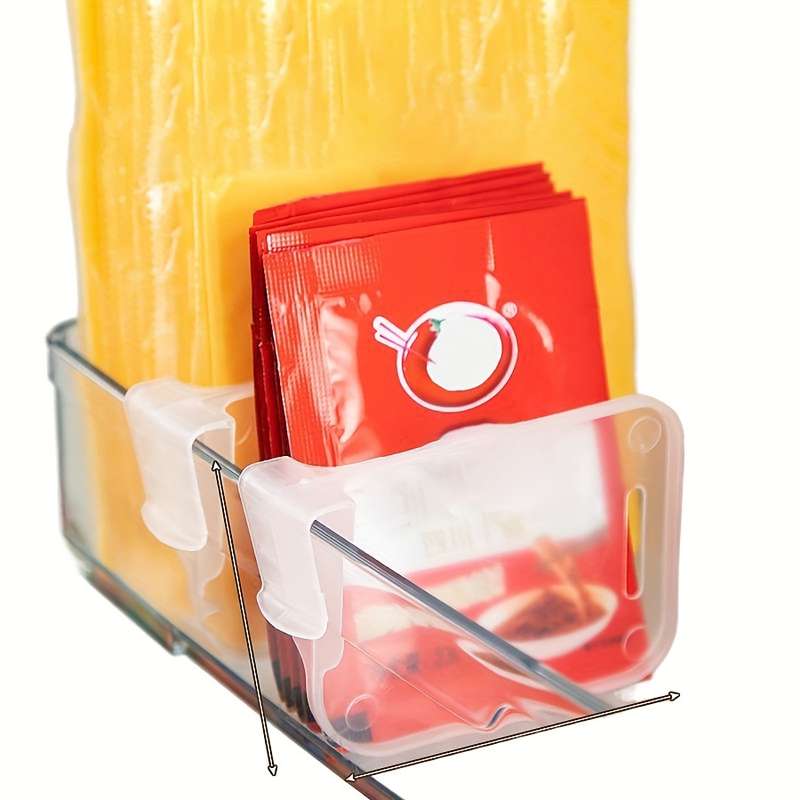 5pcs Clear Plastic Refrigerator Organizer Dividers