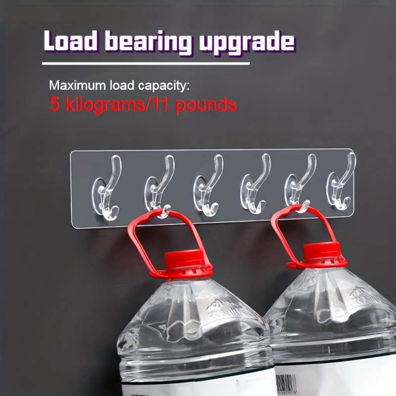 Easy-Install Transparent Adhesive Hooks
