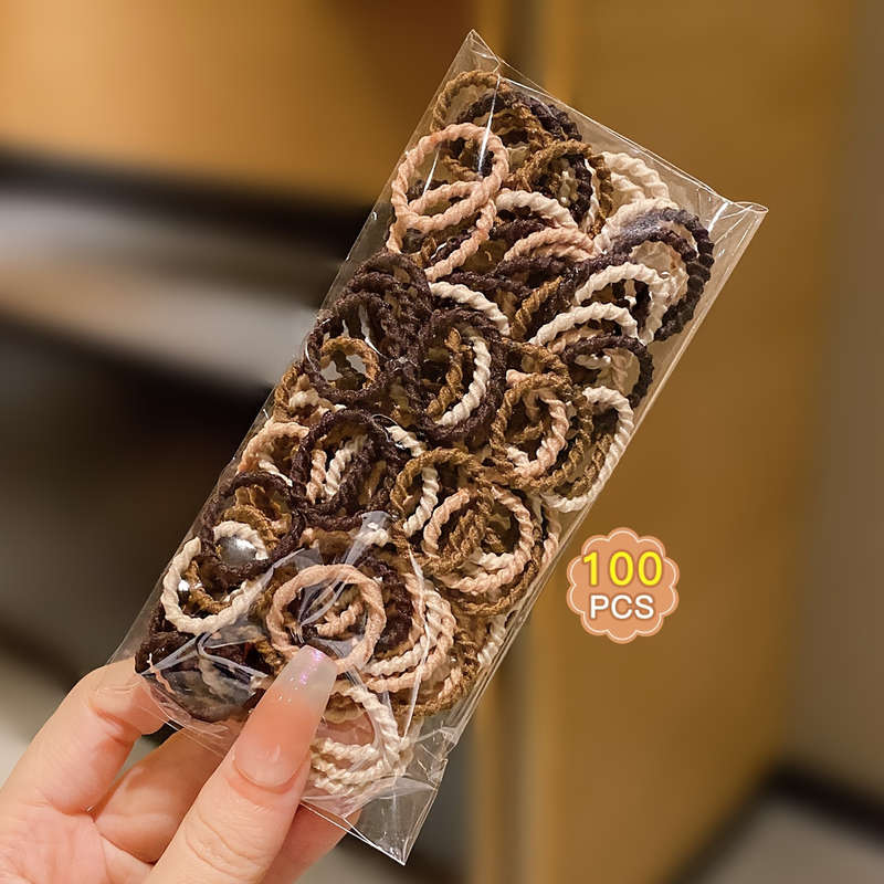 100 PCS High Elasticity Hair Ties