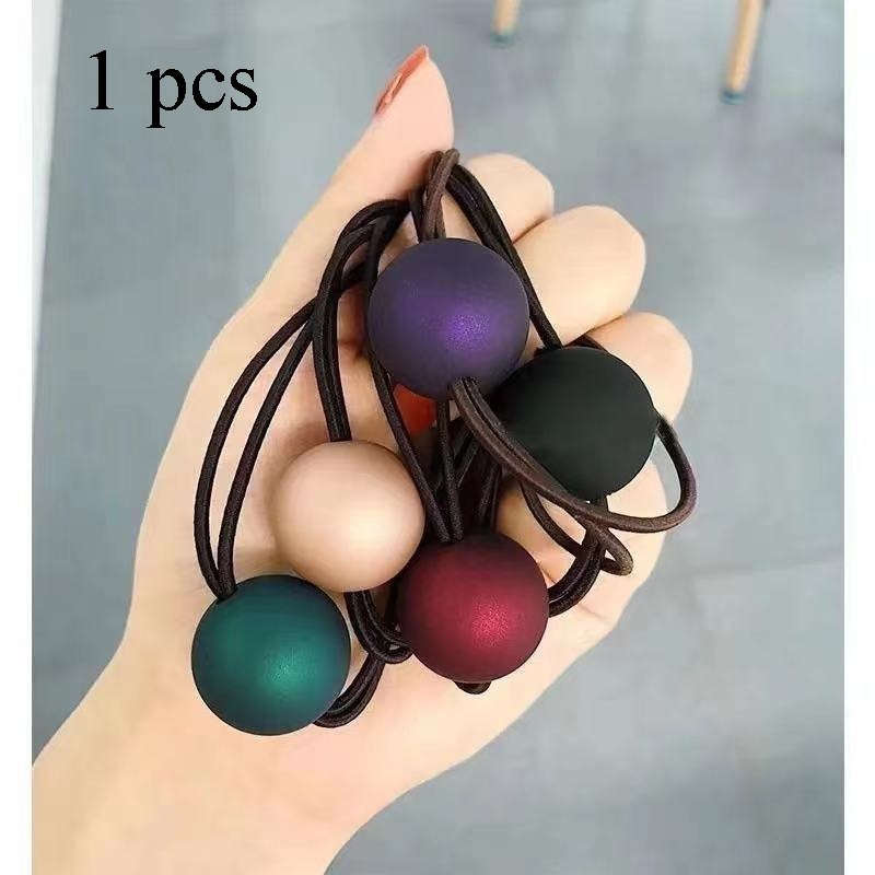 Chic Black Faux Pearl Hair Tie