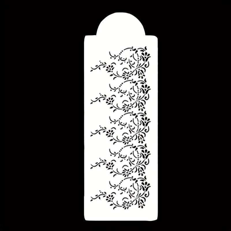 Flower Garland Shape Cake Stencil