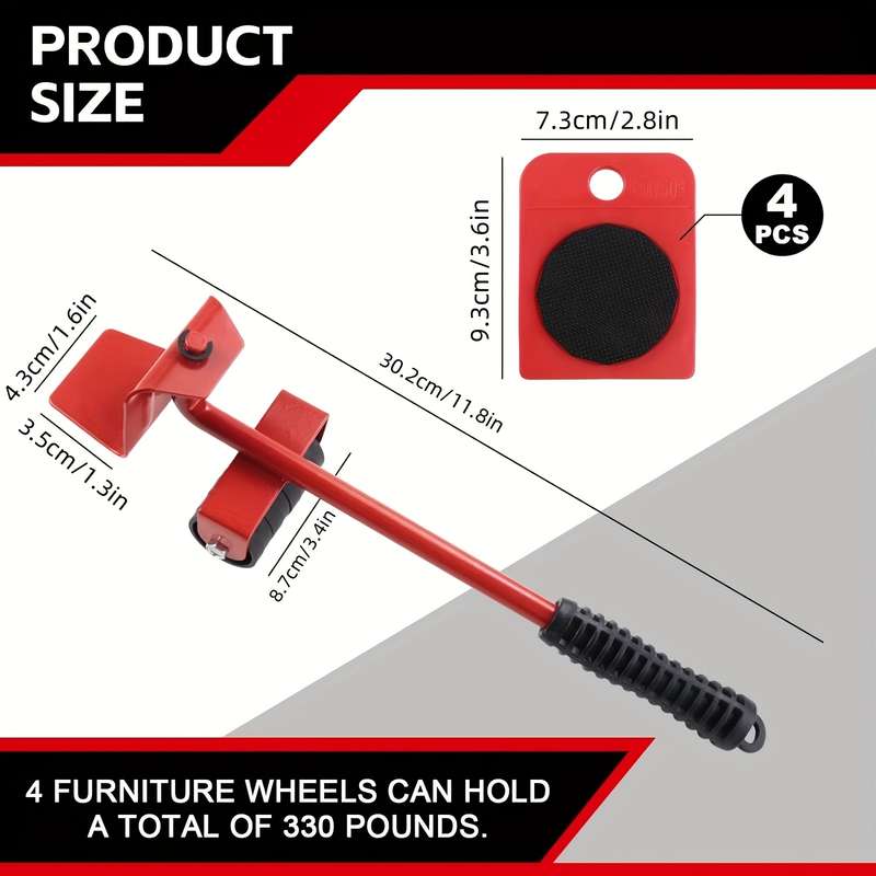5pcs Heavy-Duty Furniture Moving System