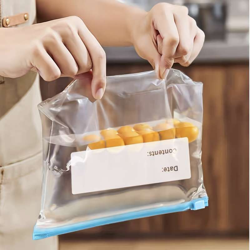 10pcs Reusable Zipper Bags For Food Storage