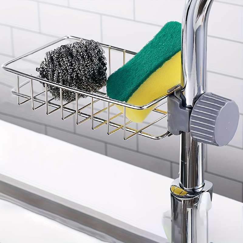 Kitchen Faucet Sponge Stainless Steel Holder