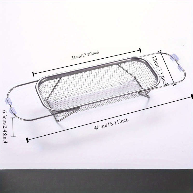 1pc Extendable Stainless Steel Colander