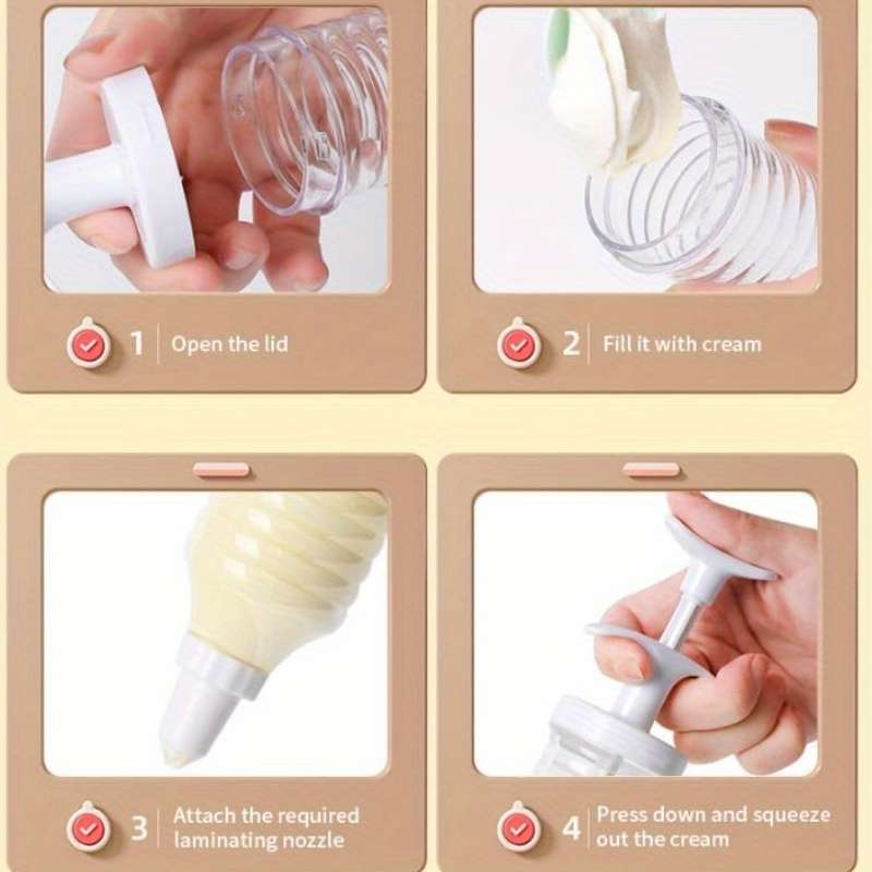 Plastic Dessert Decorating Syringe Set