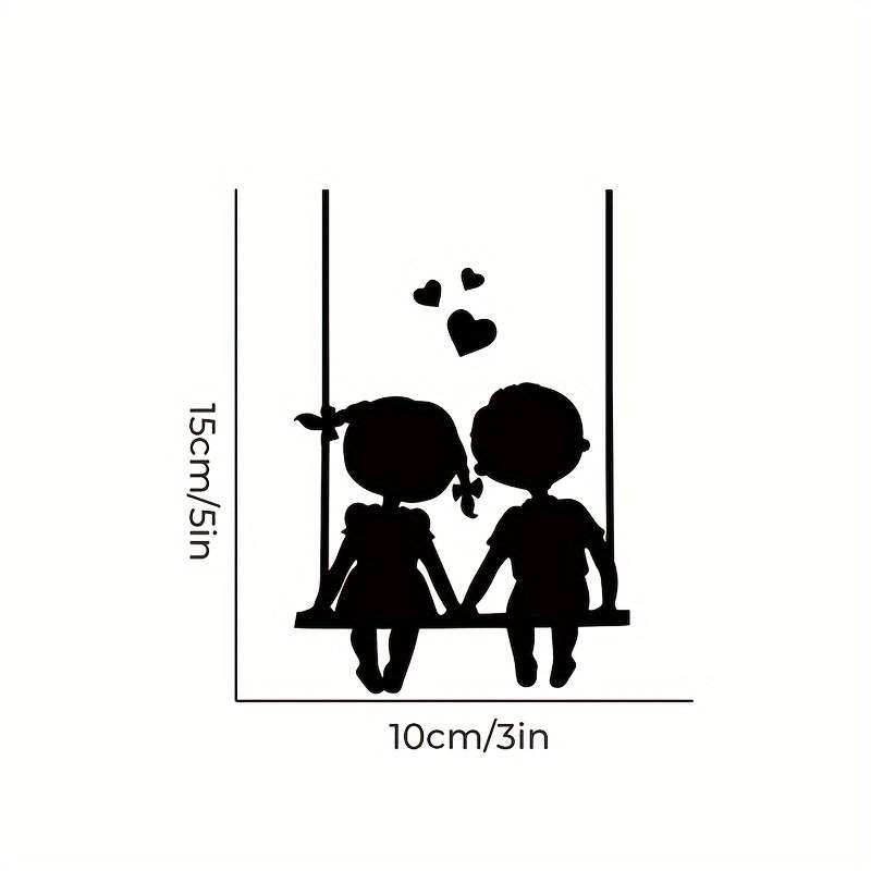 Romantic Couple Silhouette Light for Switch Wall Sticker