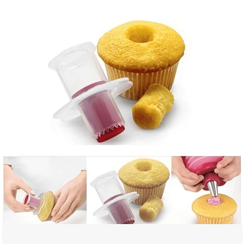 Reusable Plastic Cupcake Corer and Filler Tool