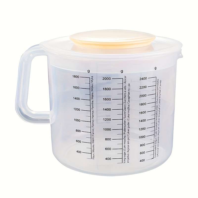 1pc 2.5L Plastic Measuring Cup with Lid