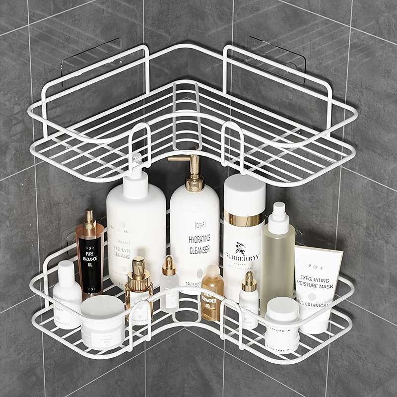 1pc Easy-Install Corner Shower Shelf