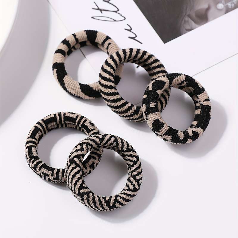 5pcs Chic Plush Hair Ties