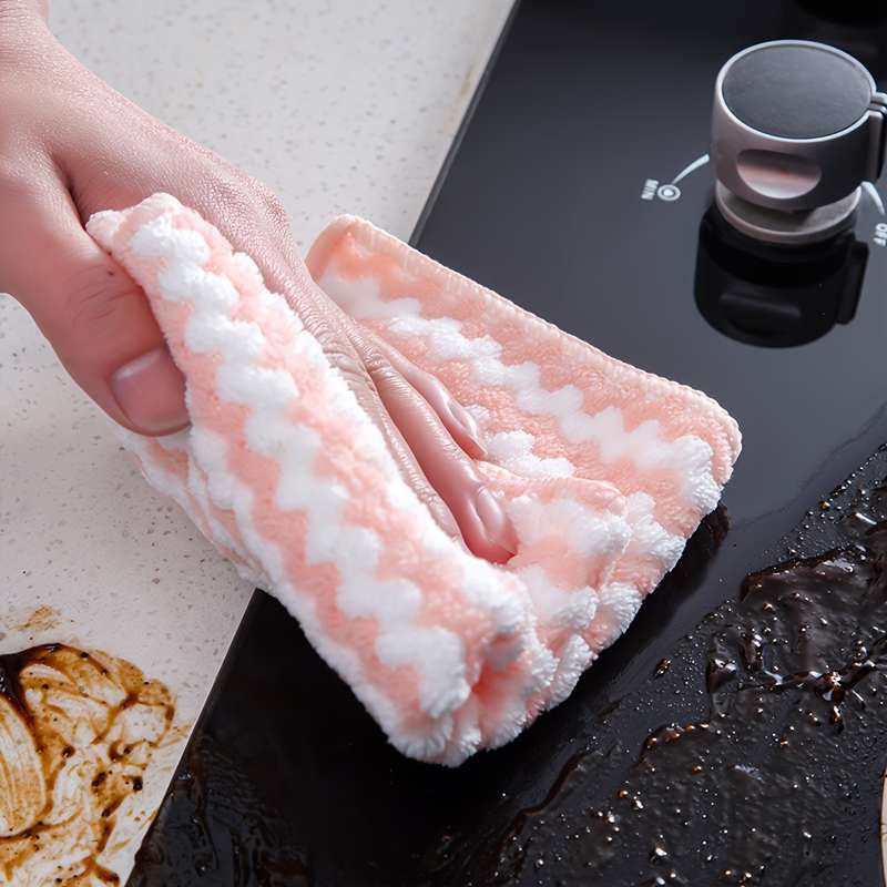 2pcs Random Color Kitchen Cleaning Cloths