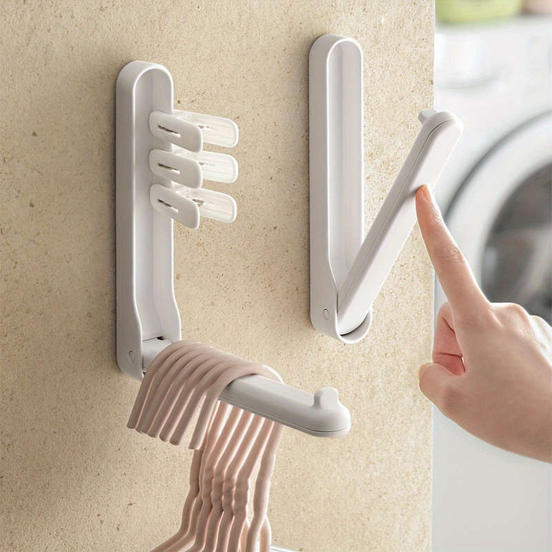 1pc Fashion Style Wall-Mounted Foldable Hanger Organizer